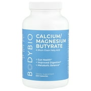 BodyBio Calcium/Magnesium Butyrate, 250 Capsules