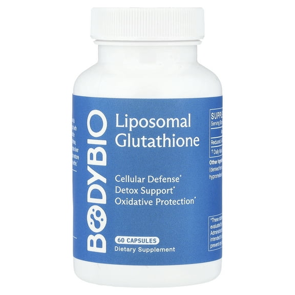 BodyBio Liposomal Glutathione, 60 Capsules (250 mg per Capsule)