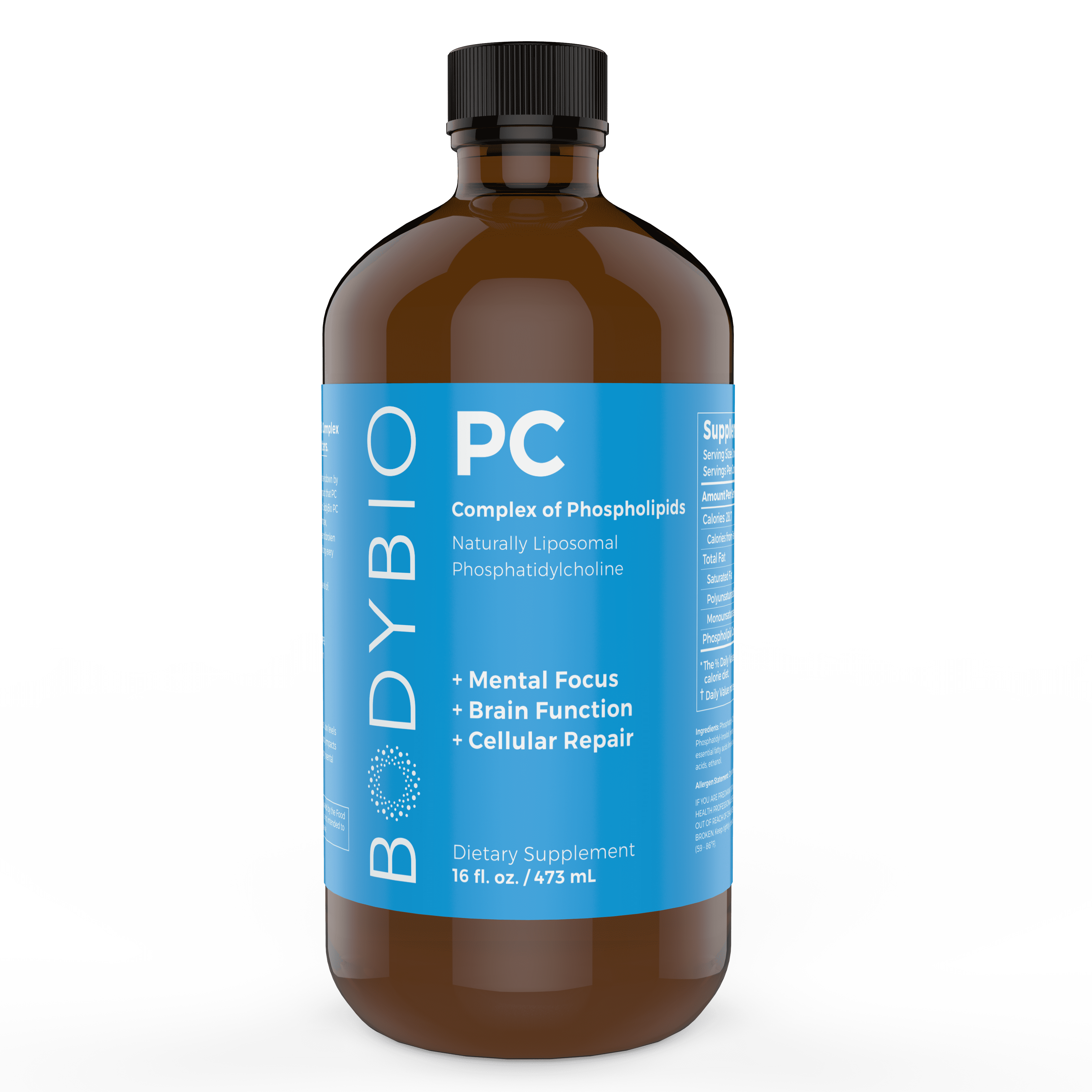 BodyBio, PC Brain Supplement, 16 fl oz, Phosphatidylcholine - Walmart.com