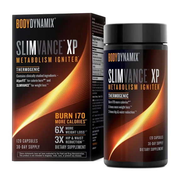 Slimvance XP Metabolism Igniter*, Botanical Diet Support, Burn More Calories, Weight & Fat Loss, Energy, Focus, Proven Ingredients & Caffeine, Advanced Thermogenic, 120 Count