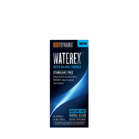BodyDynamix Waterex Water Balance Formula, Caffeine Free, Traditional Herbs, 60 Capsules, 30 Servings