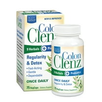 BodyGold Colon Clenz Regularity & Detox Formula | Once Daily Support with 9 Herbs   Active Probiotics | 75 CT