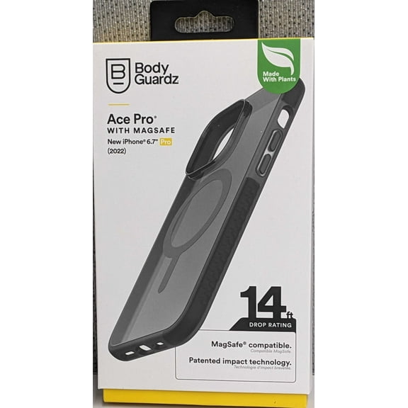 BodyGuardz Ace Pro with MagSafe Case For iPhone 14 Pro Max - Smoke