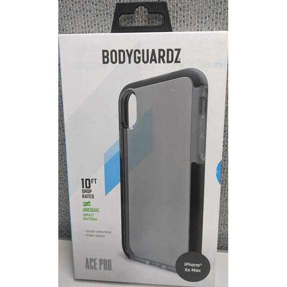 BodyGuardz Ace Pro with Unequal Technology Case - iPhone XS Max-Black/Smoky
