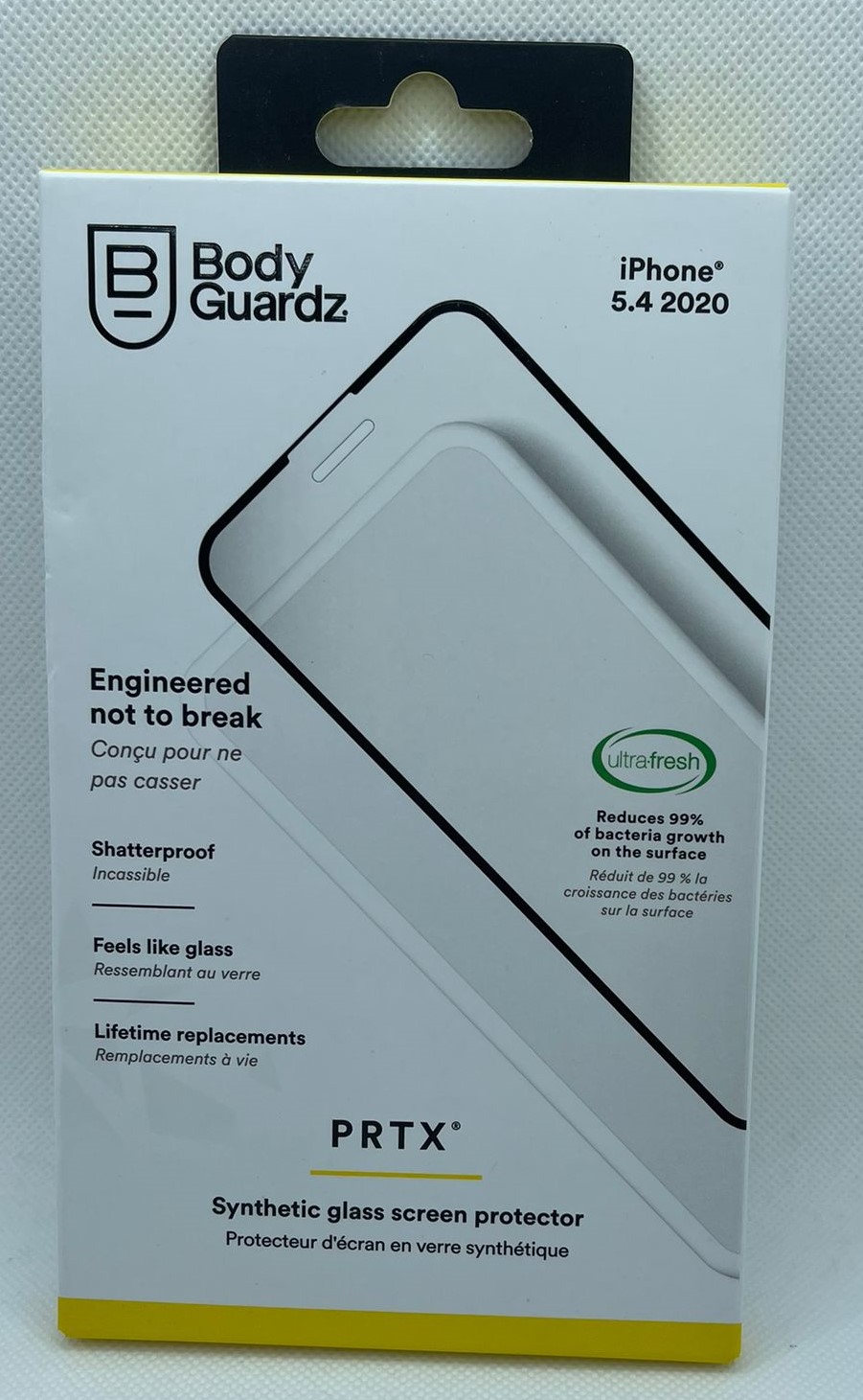 Pellicola In Vetro Sintetico BodyGuardz PRTX Per IPhone 13 Mini – Infrangibile, Copertura Bordo A Bordo, Anti-Macchia