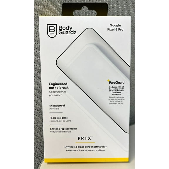 BodyGuardz PRTX Shatterproof Synthetic Glass Screen Protector Google Pixel 6 Pro - Transparent