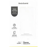 BodyGuardz Pure 2 Tempered Glass Screen Protector for Samsung Galaxy S24 FE, Clear