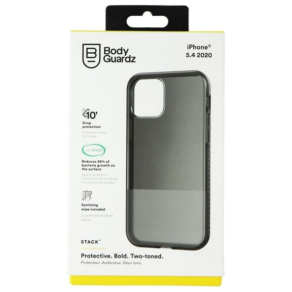 BodyGuardz Stack Series Case for iPhone 12 Mini - Two Tone Smoke