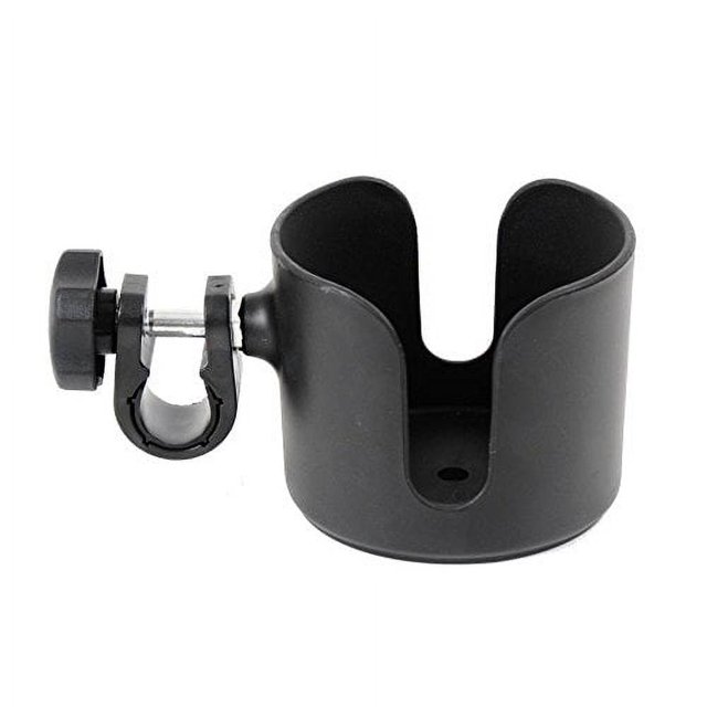 BodyHealt Adjustable Cup Holder Black for Strollers, Walkers