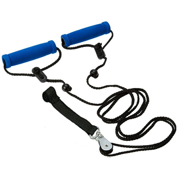 BodyHealt Overhead Shoulder Pulley - Door Exercise Equipment for Back & Arm with Strap (Blue)