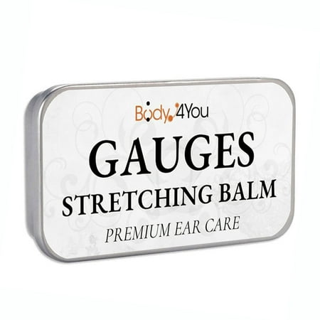 BodyJ4You Ear Stretching Balm - Soy Butter, Jojoba Wax, Castor Oil - All Natural Vegan Care - 1 Pack