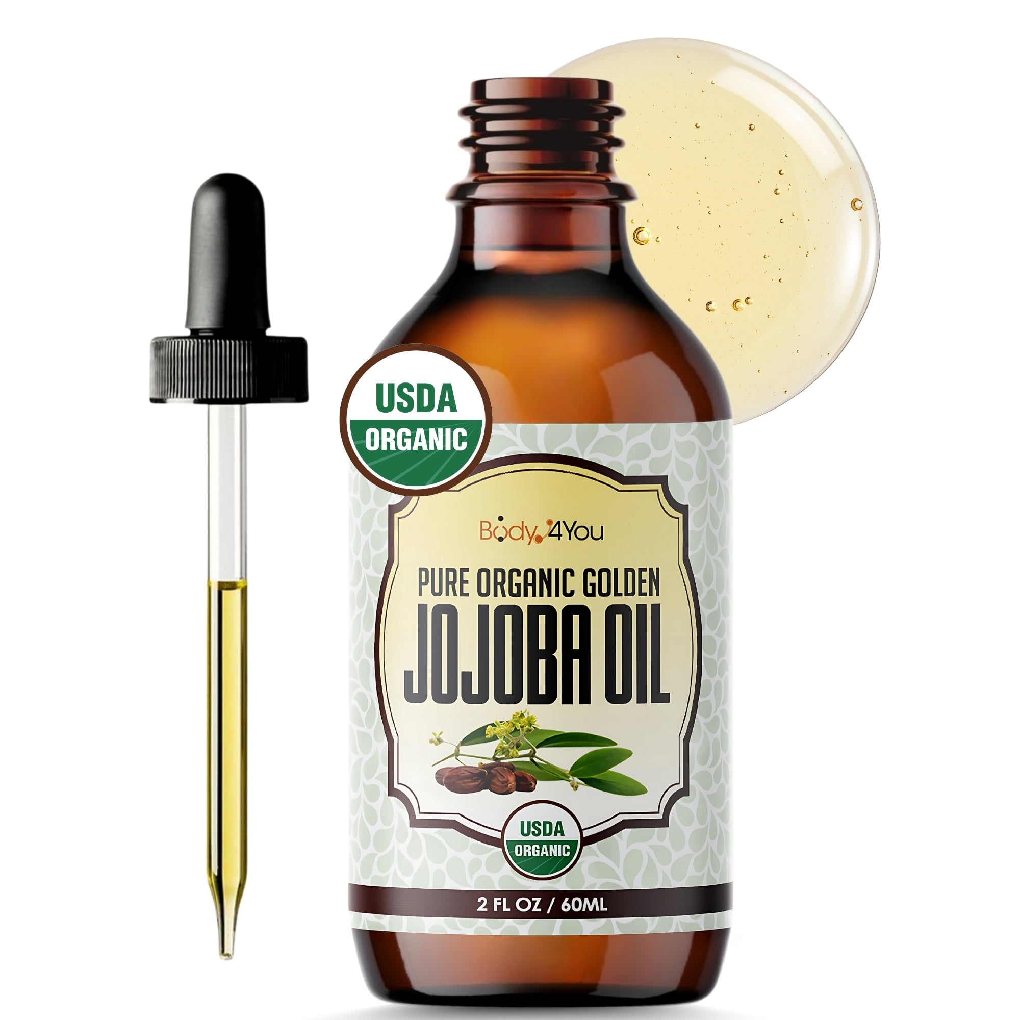 BodyJ4You Jojoba Oil - Moisturizing Body Oil, Unscented, 2 Fl Oz