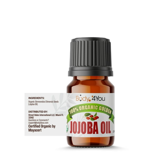 BodyJ4You Jojoba Oil Piercing Aftercare - Stretched Ear Gauges Tragus Nose Septum Lip Navel - Natural Recovery Skin Moisturizer - 100% USDA Organic Pure Unrefined Wax - 0.17 Fl Oz