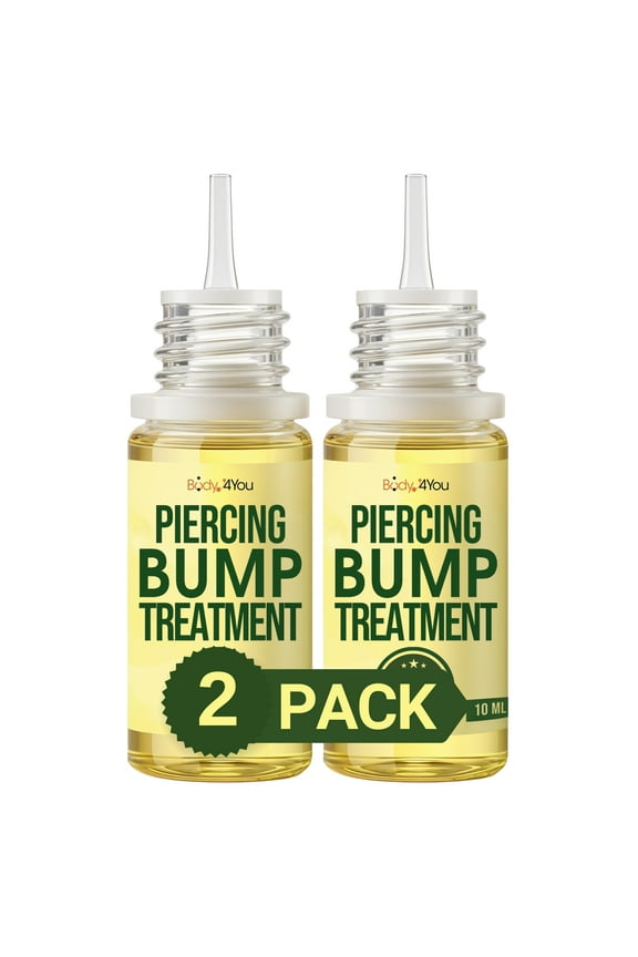 Piercing Bump Aftercare Treatment - Skin Mark Removal Keloid Soothing, Natural Solution - 2-Piece Bottle