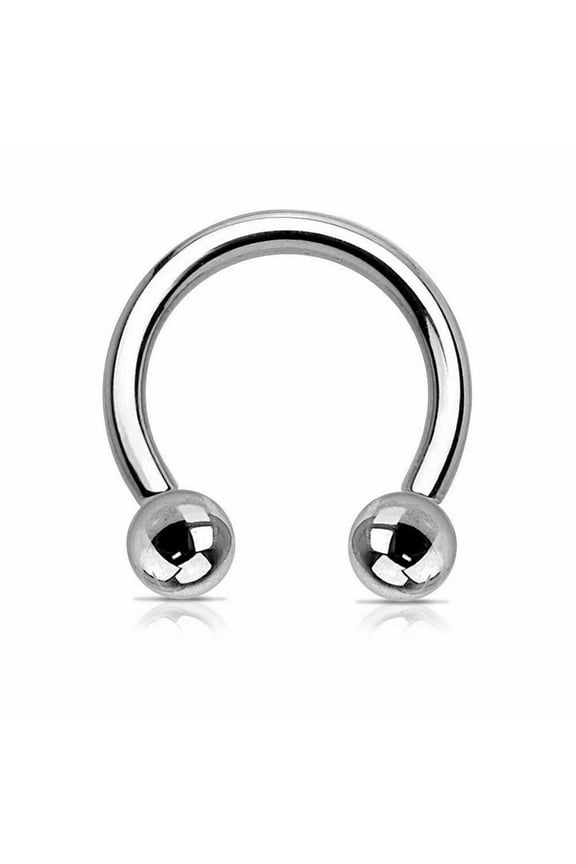 BodyJewelryOnline 16G Titanium Circular Barbell Horse Shoe Piercing Hoop High Polished Men Women