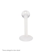 BodyJewelryOnline Clear Bioflex 16G Labret Retainer Lip Ring Barbell Cartilage Helix Stud Monroe Piercing