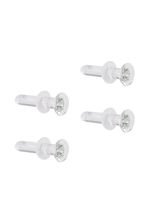 BodyJewelryOnline Clear Gorilla Glass Straight Flat Back Labret Studs Retainer 8G to 20G Men Women