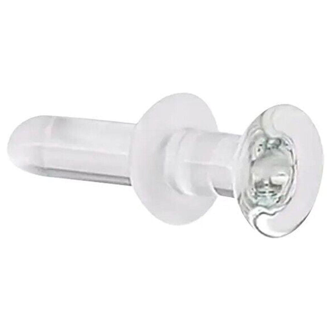 Two Stud Retainer BodyJewelryOnline Clear Gorilla Glass Straight Flat Back Labret Studs ...