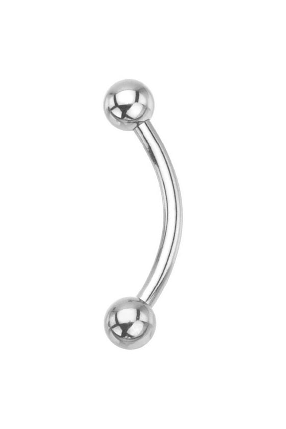 Curved Barbell Surgical Steel 14g Eyebrow, Belly Button, Cartilage Piercings Choose The Size