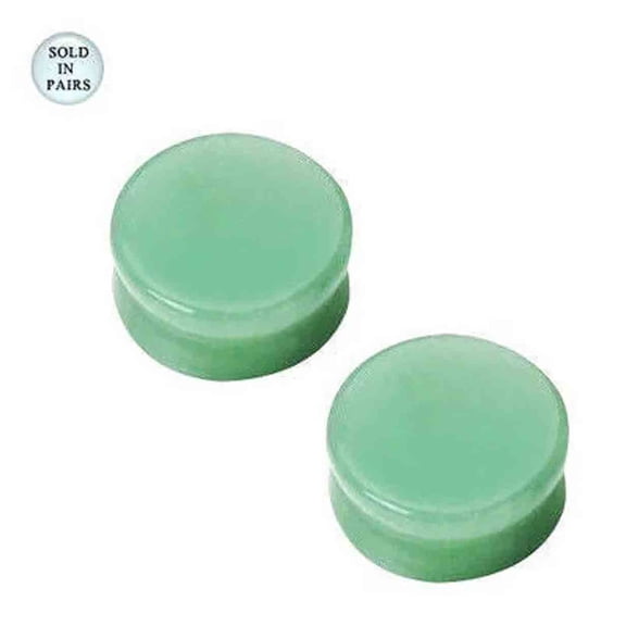 BodyJewelryOnline Ear Gauges Jade Saddle Plug Ear Stretching Expander Ear Plug Tunnel Piercing Women