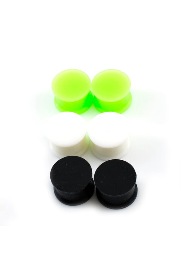 Ear Gauges Saddle Silicone Plugs 8mm-19mm Expander Stretcher Ear Tunnels Piercing for Women