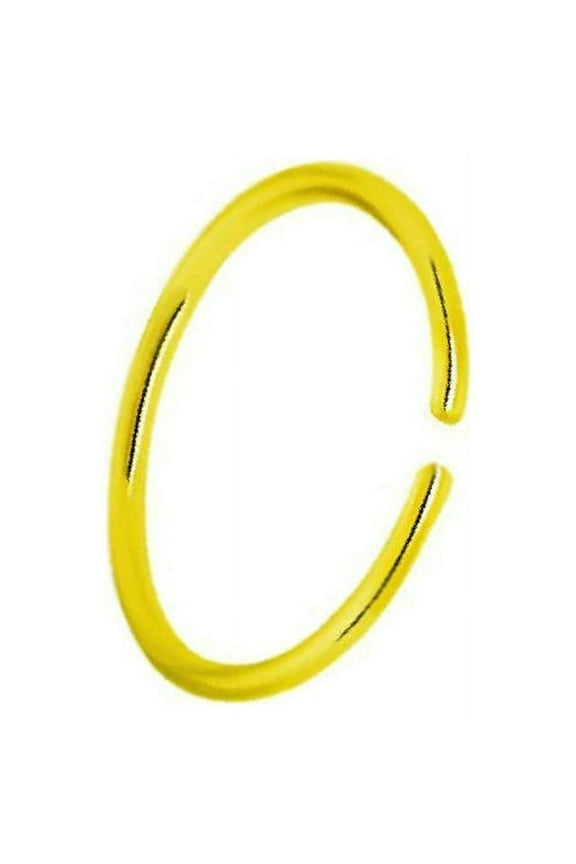 BodyJewelryOnline Gold IP Nose Ring or Cartilage Hoop Surgical Steel Available in 20G 22G Men Women