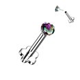 thumbnail image 1 of BodyJewelryOnline Labret Implant Grade Titanium Threadless Push in Flower Base Flat Back Men Women, 1 of 12