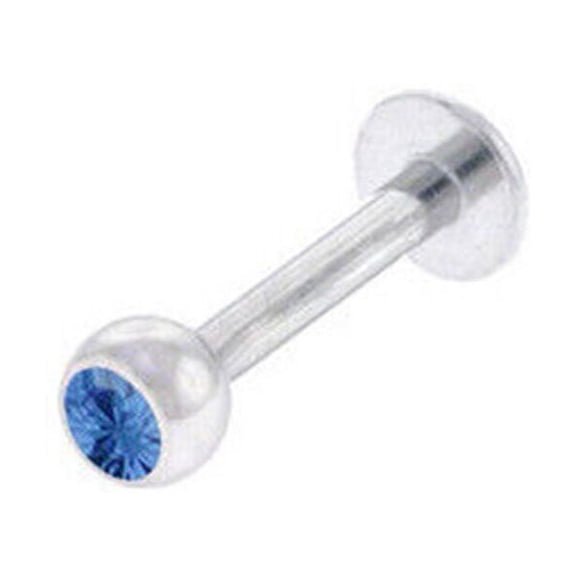 BodyJewelryOnline Labret Monroe Surgical Steel Lip Jewelry with CZ Gem 6 Colors Available Men Women