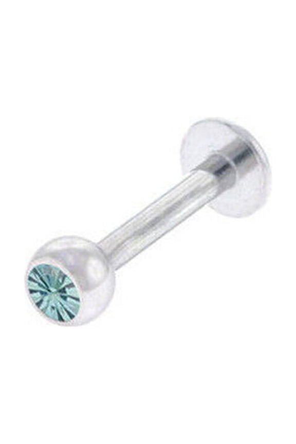 BodyJewelryOnline Labret Monroe Surgical Steel Lip Jewelry with CZ Gem 6 Colors Available Men Women