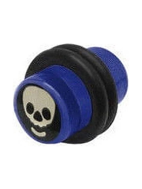 BodyJewelryOnline Pair of Ear Plugs Acrylic Skull 0 Gauge Earrings 5 Colors Available Men Women