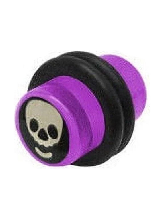 BodyJewelryOnline Pair of Ear Plugs Acrylic Skull 0 Gauge Earrings 5 Colors Available Men Women