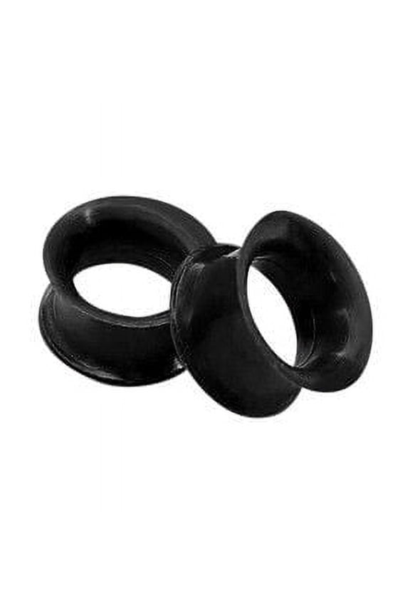 Pair of Extra Wide Silicone Tunnels Ear Gauges Plug 5 Colors 8g to 18mm Body Piercings Jewelry for Men Women
