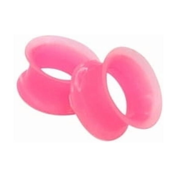 Luxe Modz Pair of Extra Wide Silicone Tunnels Ear Gauges Plug 5 Colors 8g to 18mm Body Piercings Jewelry for Men Women