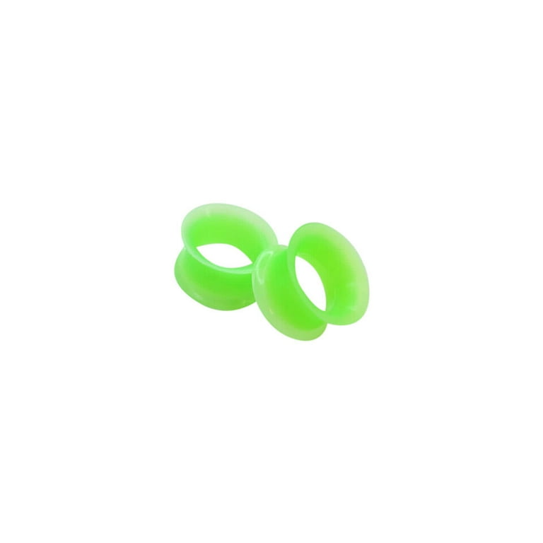 BodyJewelryOnline Pair of Extra Wide Silicone Tunnels Ear Gauges