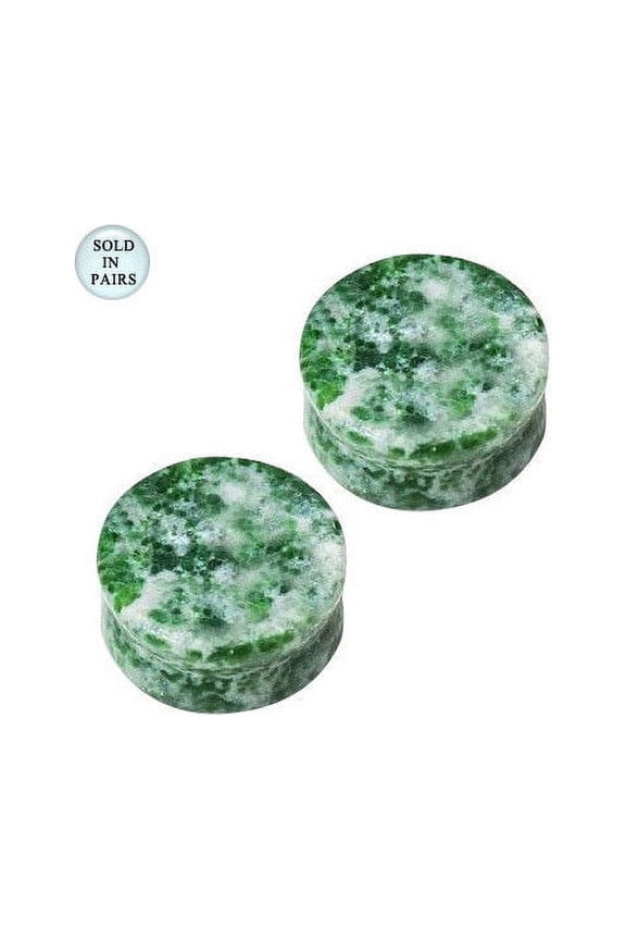 BodyJewelryOnline Solid Amazonite Semi Precious Stone Double Flare Ear Plug 8 Gauge to 00G Men Women