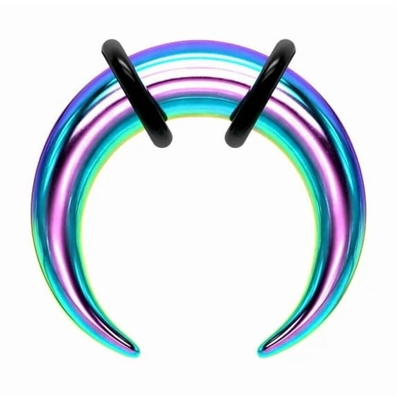 Luxe Modz Surgical Steel Crescent Tapers Bull Stretchers Expander Horseshoes Taper Ear Gauges Pincher Septum Ring C Shaped Buffalo Piercing Jewelry 00G to 14G Piercings Jewelry for Women Men