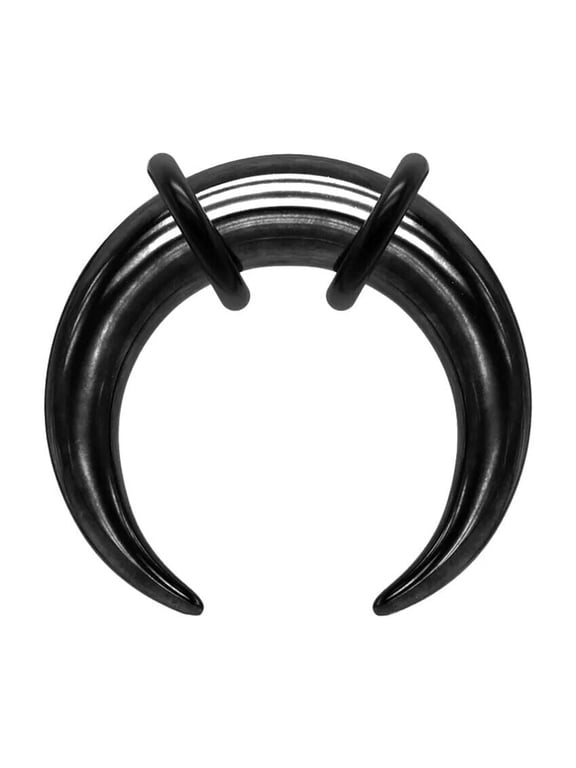Surgical Steel Crescent Tapers Bull Stretchers Expander Horseshoes Taper Ear Gauges Pincher Septum Ring C Shaped Buffalo Piercing Jewelry 00G to 14G Piercings Jewelry for Women Men