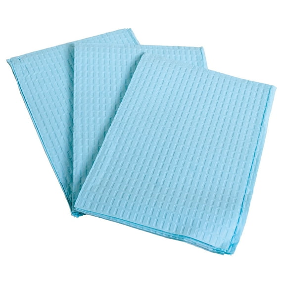 BodyMed 3-Ply Tissue Professional Towels, 13" x 18", Blue – Disposable Paper Towels – Case of 500