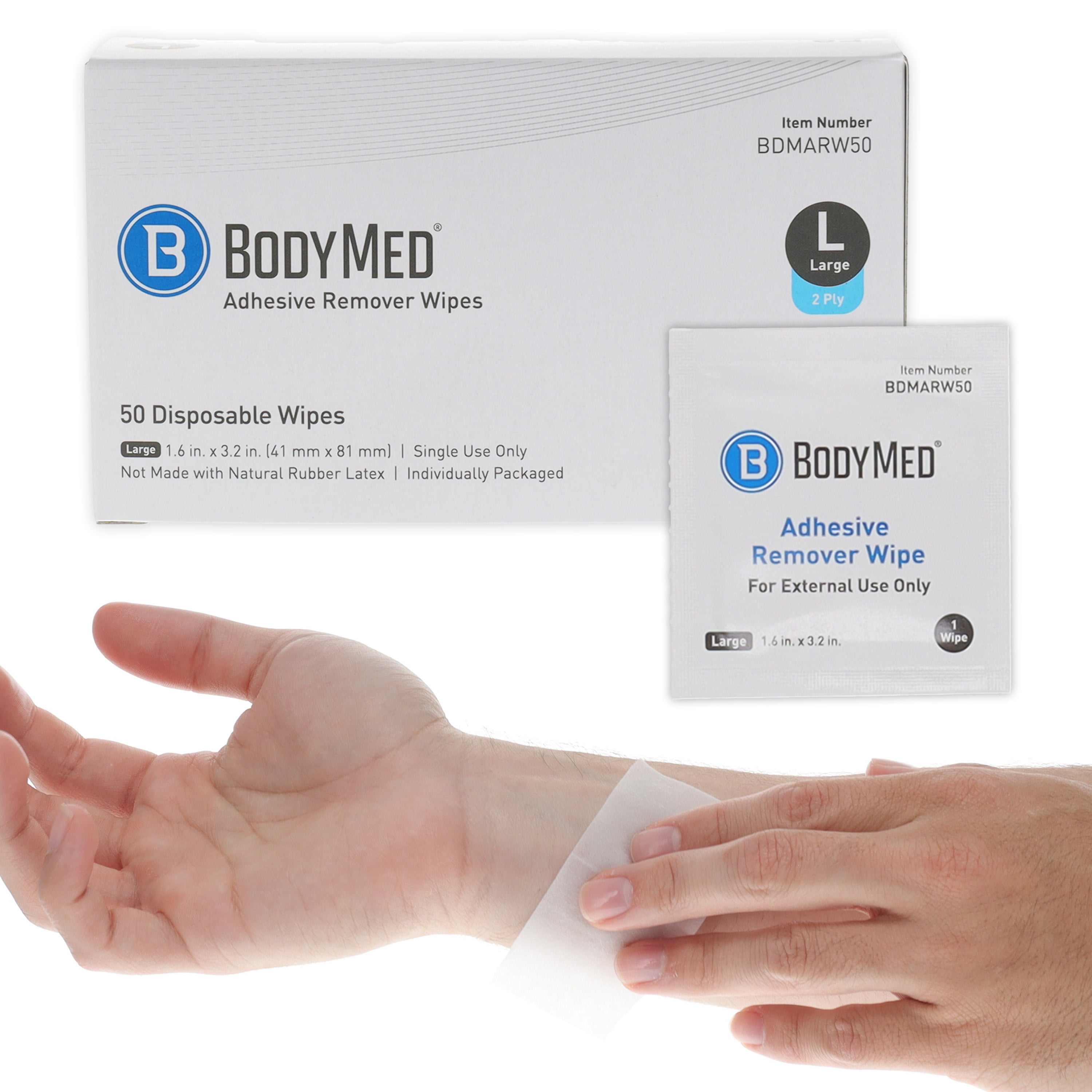 BodyMed Adhesive Remover Wipes Skin Cleaning Wipes for Removing On