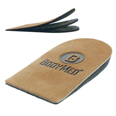 BodyMed Adjustable Heel Lift for Men and Woman, Medium (1-Pack) - Non-Slip Orthopedic Insert for Leg Length Discrepancies with 3 Removable 1/8 in. Layers