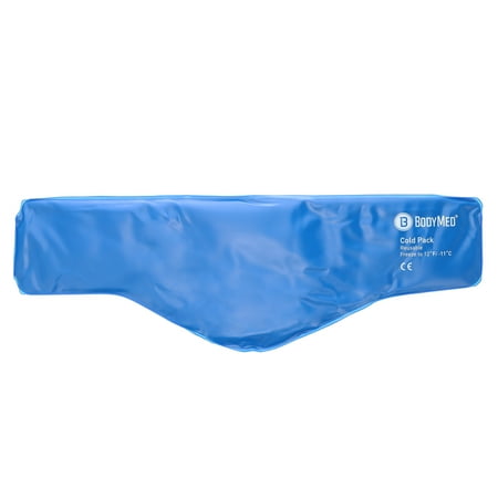 BodyMed Blue Vinyl Cold Packs - Reusable Flexible Ice Pack for Injuries – Neck and Shoulder Ice Pack Flexible – Neck Contour, 23-in. Long