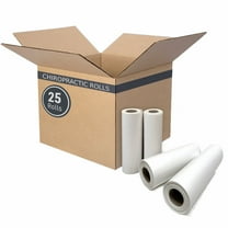BodyMed Premium Headrest Paper Rolls for Chiropractic Exam Table, Crepe White, 8.5-Inch x 125-Feet, 25 Rolls – Disposable Paper Rolls for Medical Office, Chiropractor, Spa Use