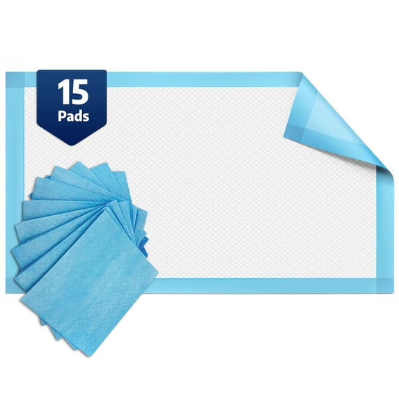 BodyMed Disposable Chux Incontinence Underpads, 23 in. x 36 in., 15 Pads, High Absorbency – Discreet, Breathable, and Lightweight – Ideal for Adults, Kids, Elderly, and Pets