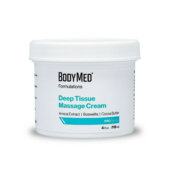 BodyMed Formulations Deep Tissue Massage Cream, 4 oz. – Fragrance-Free, All-Natural Cream for Massage Therapy – Leaping Bunny Certified – with Arnica Extract & Jojoba – Non-Staining, & Paraben Free