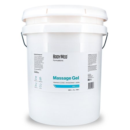 BodyMed Formulations Massage Gel, 5 gal. – Fragrance-Free, All-Natural Gel for Massage Therapy – Leaping Bunny Certified – with Arnica Extract & Jojoba – Non-Staining, & Paraben Free