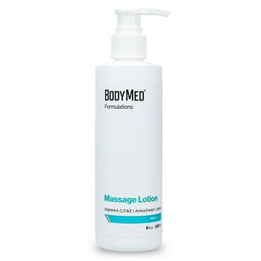 BodyMed Formulations Massage Lotion, 8 oz. – Fragrance-Free, All-Natural Lotion for Massage Therapy – Leaping Bunny Certified – with Arnica Extract & Jojoba – Non-Staining, & Paraben Free