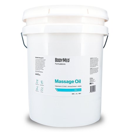 BodyMed Formulations Massage Oil, 5 gal. – Fragrance-Free, All-Natural Oil for Massage Therapy – Leaping Bunny Certified – with Arnica Extract & Jojoba – Non-Staining, & Paraben Free