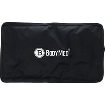 BodyMed Gel Cold Packs, Black, Half, 12 in. x 7 in. – Reusable Cold Therapy Ice Pack  – Professional Fitness Cold Compress for Back, Shoulder, Neck, & Knee Discomfort