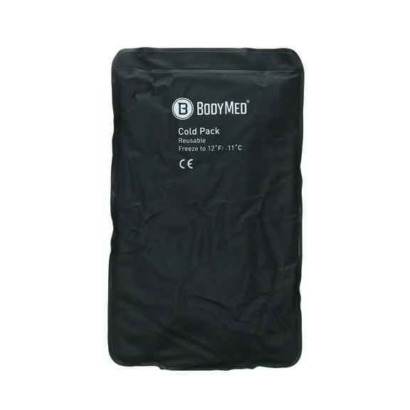 BodyMed Heavy Duty Black Urethane Cold Packs – Reusable Flexible Ice Pack for Injuries – Cold Gel Pack – Half Size, 12 in. x 7 in.