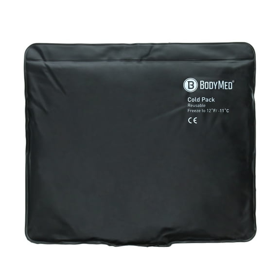 BodyMed Heavy Duty Black Urethane Cold Packs - Reusable Flexible Ice Pack for Injuries - Cold Gel Pack - Standard Size, 14 in. x 12 in.